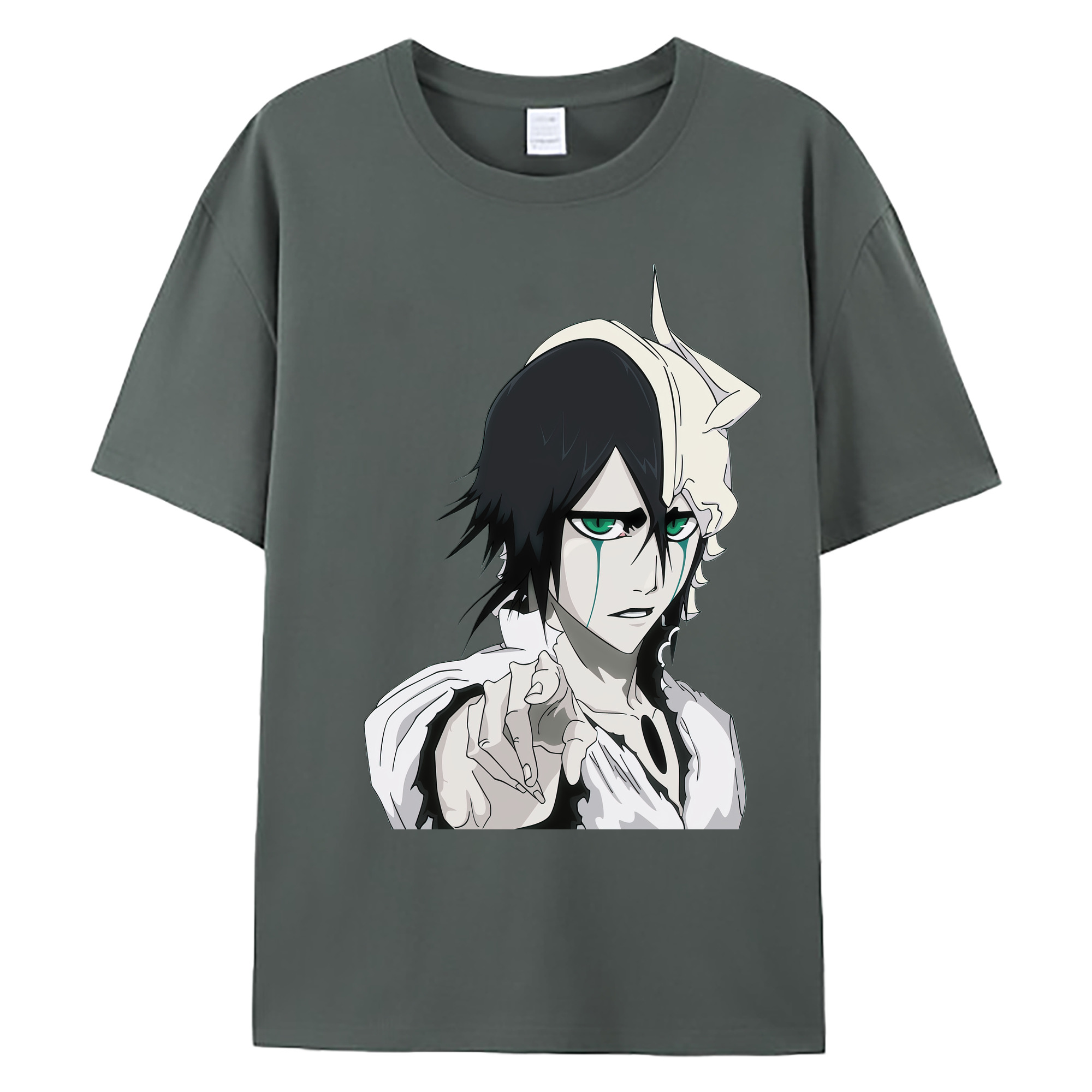 （画像用） ブリーチ ウルキオラ·シファー BLEACH Ulquiorra cifer 綿100％ メンズ半袖Tシャツ｜肌触りやわらか＆通気性
